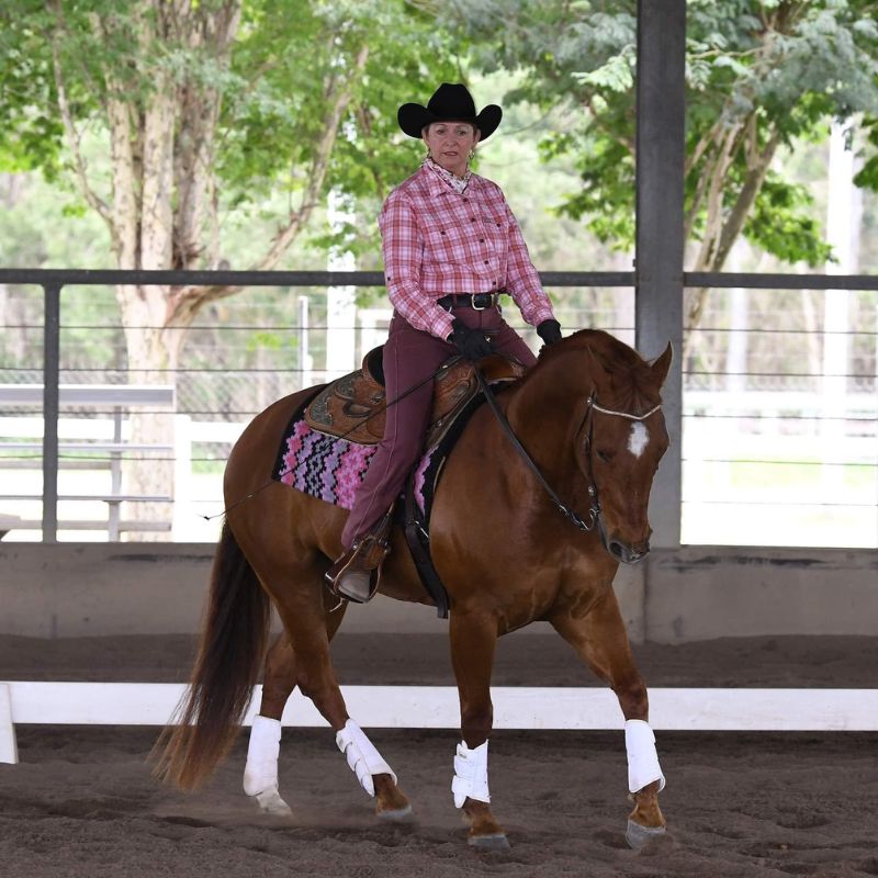 woman in ride proud bootleg horse riding pants