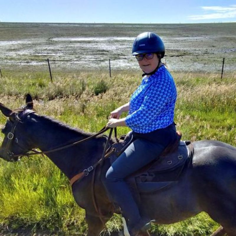 woman in ride proud horse riding pans