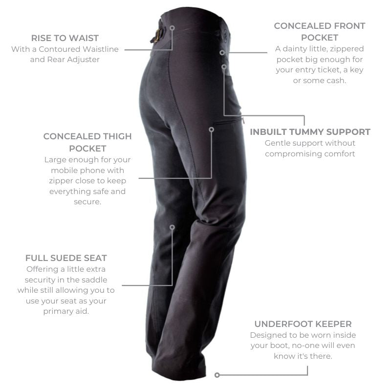 ride proud equitation horse riding pants style feature