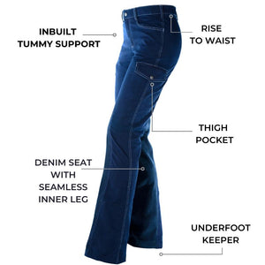 stable horizon horse riding jeans design feature