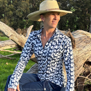 horse riding shirt long sleeve with half zip shirt