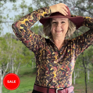 Riding Shirt in Abstract Horse