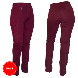 Compass Bootcut Tights in Burgundy