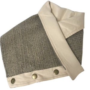 ride proud neck warmer in beige cottswool