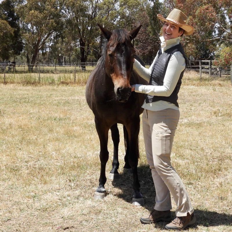 woman in ride proud trail horse riding pants 