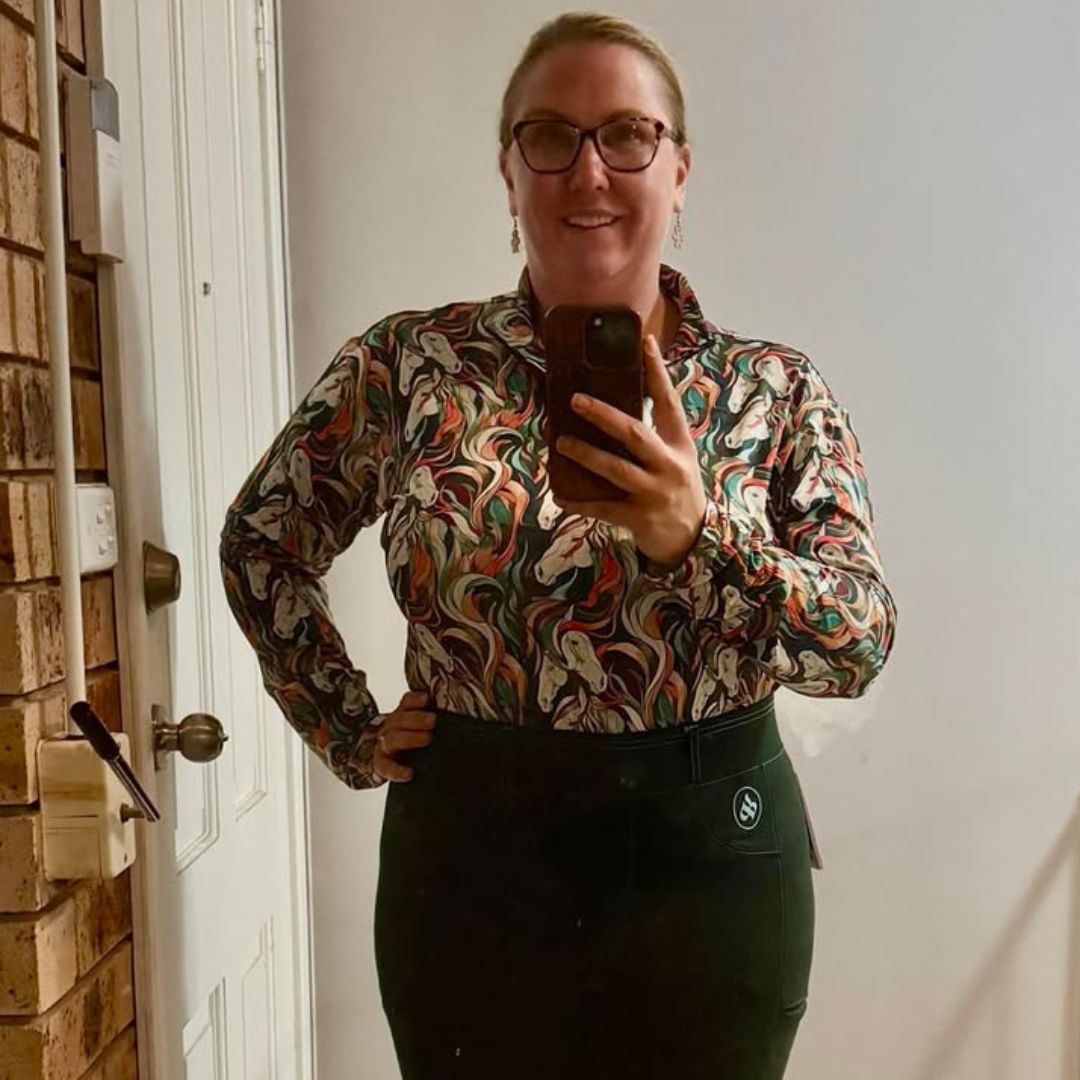 horse rider in aurora riding shirt ride proud clothing