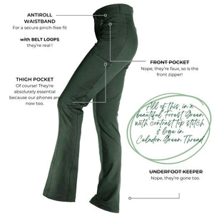 Special Edition Bootcut Tights: Forest Green