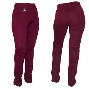 Compass Bootcut Tights in Wine