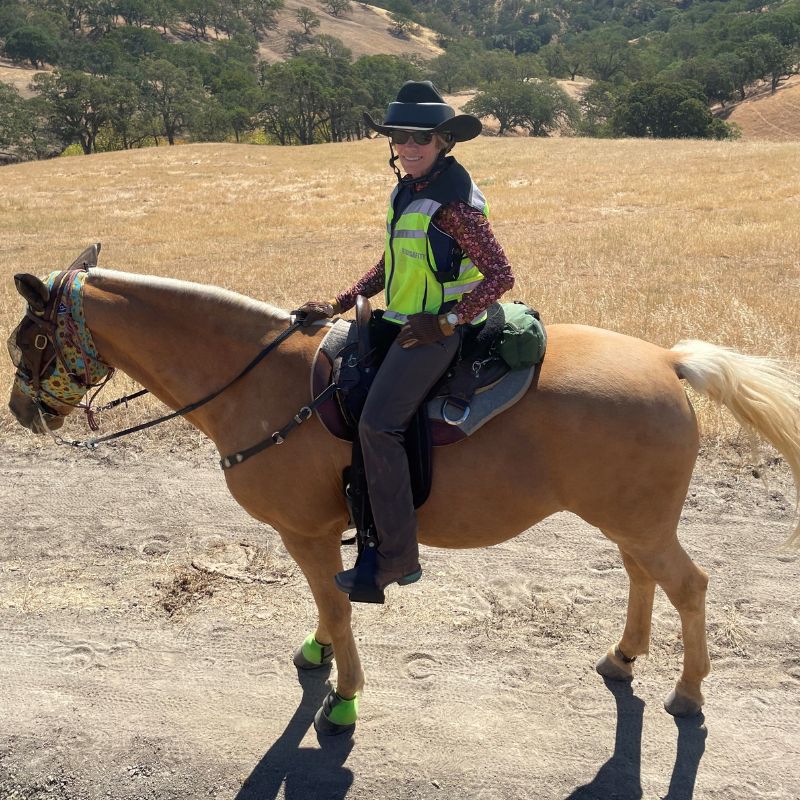 Linda Wuy wearing ride proud equitation pants