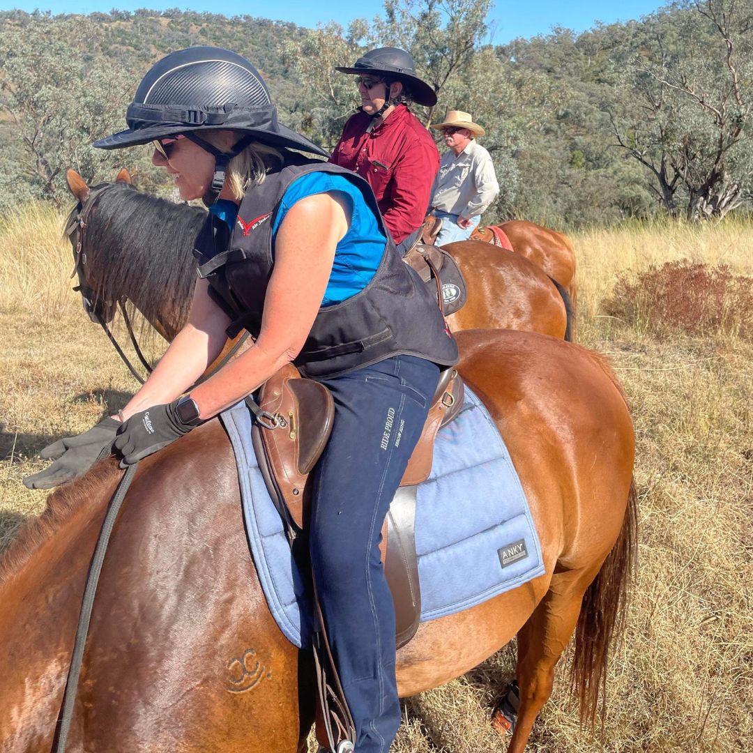 woman in ride proud bootleg horse riding jeans