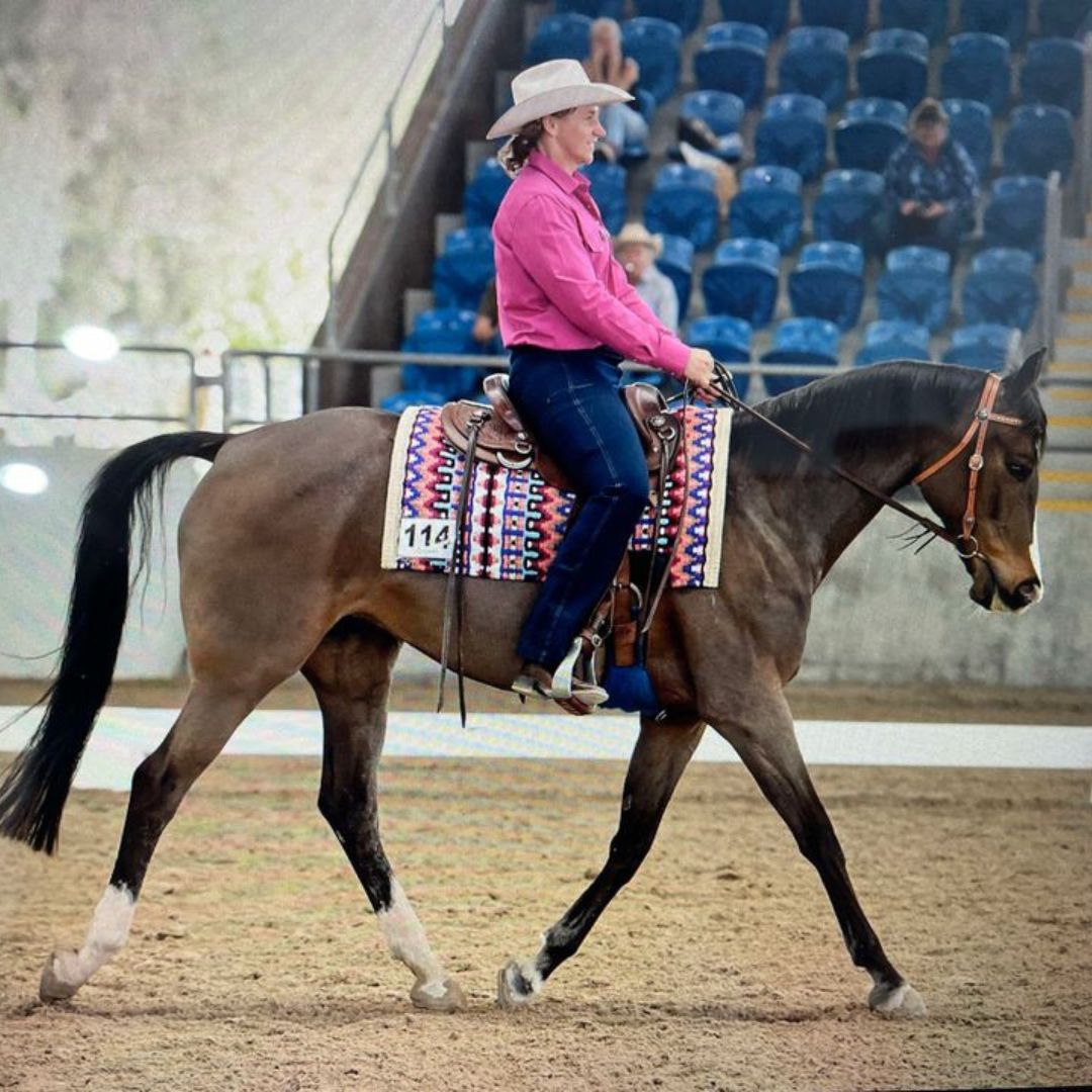 woman in horse riding jeans stable horizon
