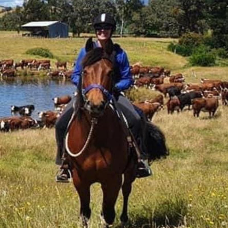 woman in ride proud trail pants