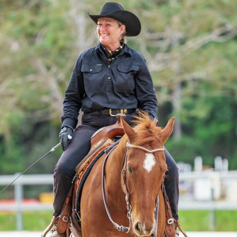 woman in ride proud bootleg horse riding pants