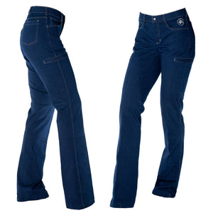 Side and front view of Woman wearing Legends Horse Riding Jeans (Unisex style))