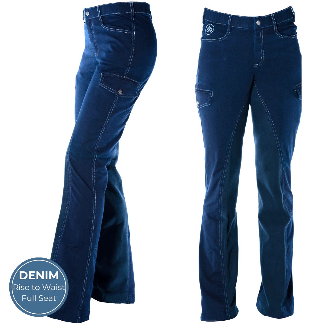 Ride Proud's New Horizon Riding Jeans, Front & Back View