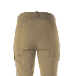 ride proud trainers pants in wheat back detail