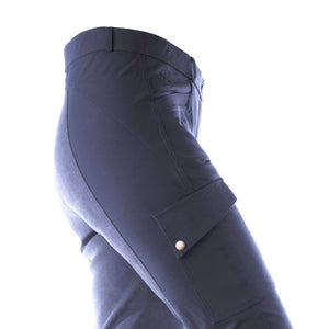 ride proud trainers pants in navy side detail