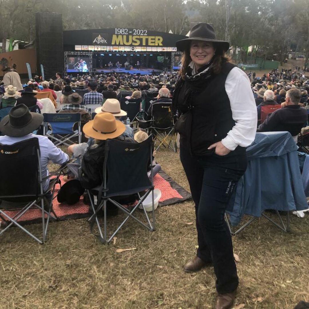 Woman wearing Show Ring Riding Pants from Ride Proud at Gympie Muster