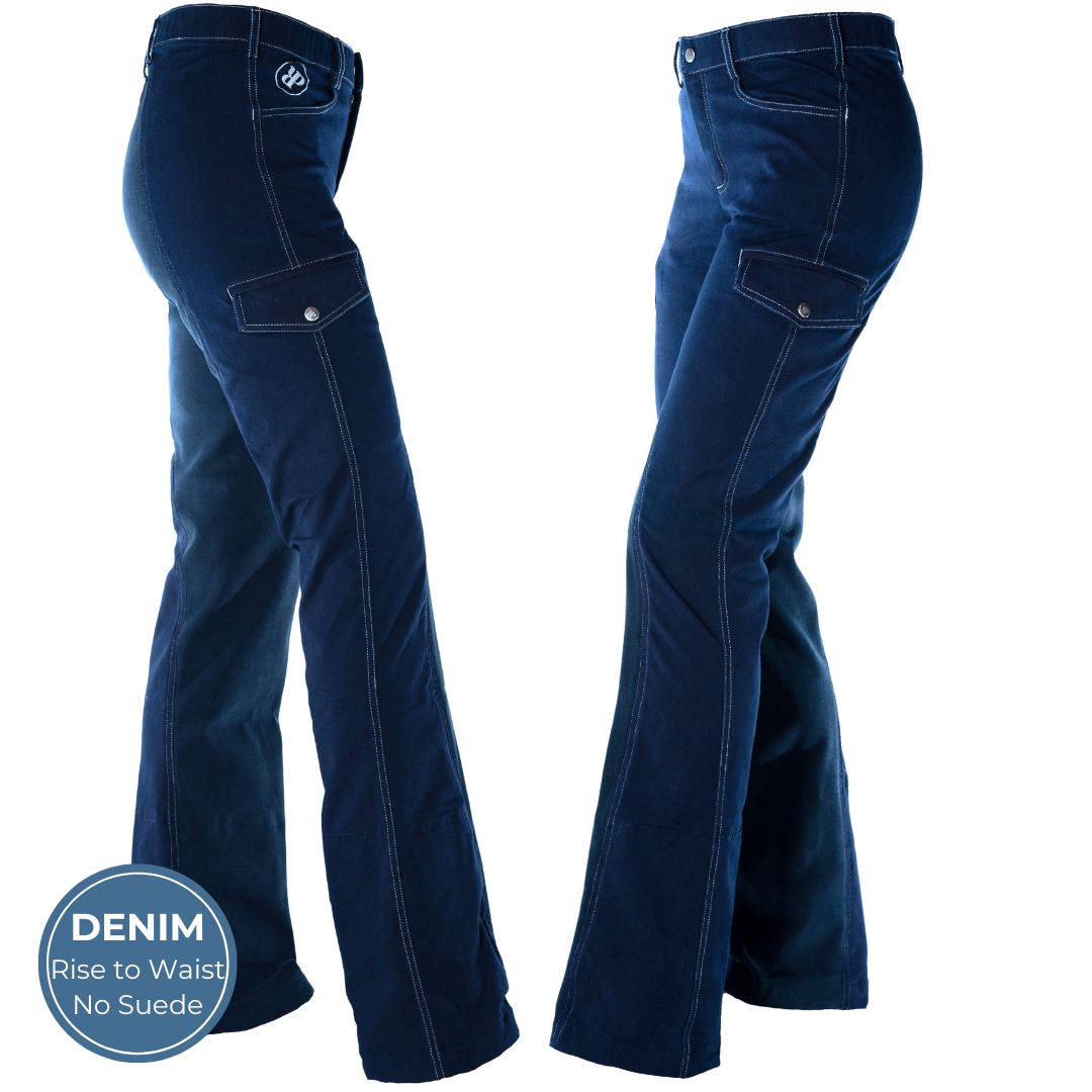 Front and back view of Ride Proud's Stable Horizon Horse Riding Jeans