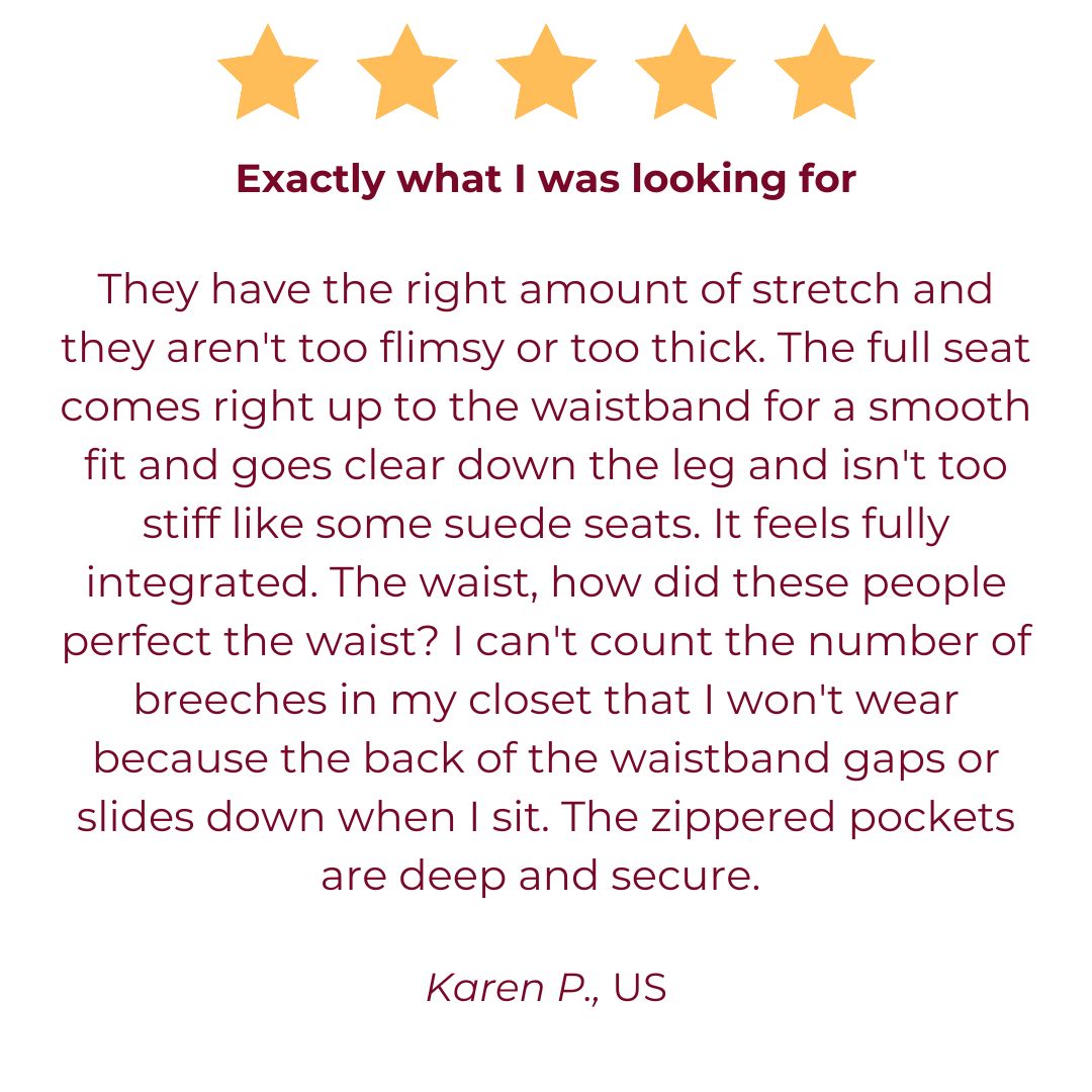 customer review trail horse riding pants