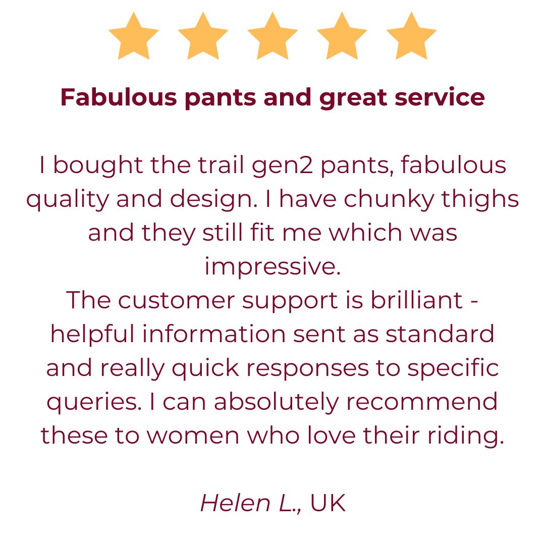 customer review trail horse riding pants