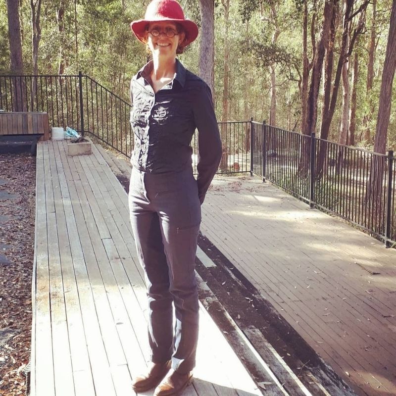woman in equitation paired with fabulous hat