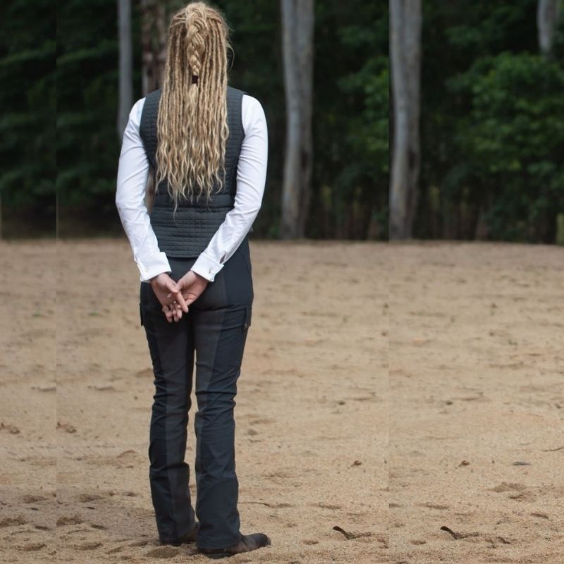 woman standing wearing Trainers Horse Riding Pants