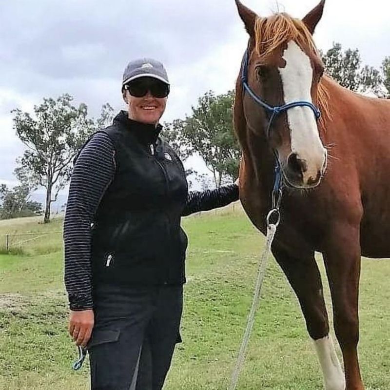 woman standing wearing Trainers Horse Riding Pants with sunglasses