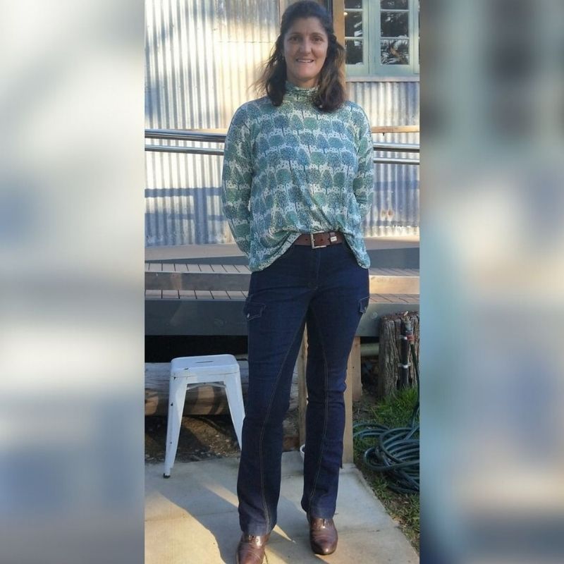 woman standing wearing horizon jeans