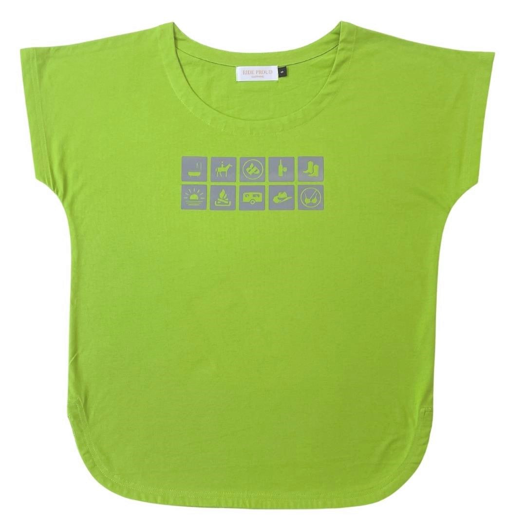 Scoop Hem Tee in Green